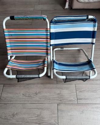2 spiaggine pieghevoli da mare tot €10