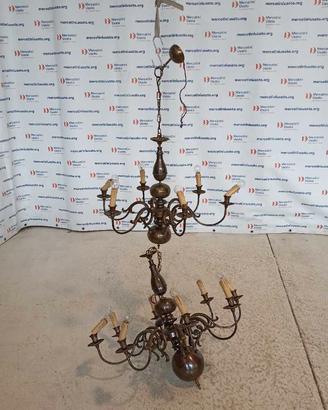 Coppia di Lampadari a 6 braccia
