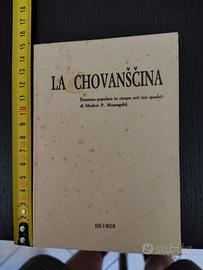 Libretto opera "La Chovanscina" edizione Ricordi