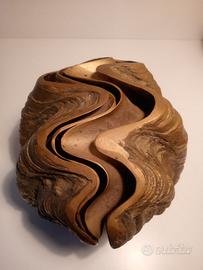 scultura conchiglia in bronzo di Mimmo Rotella