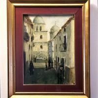 Dipinto a olio su tela Scorcio di San Bartolomeo