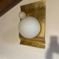 Lampada da parete con 2 abat-jour coordinate