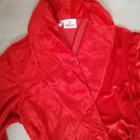 Vestagli rossa da donna in ciniglia leggera