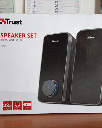Trust diffusori Speaker Set Pc e Laptop ARYS nuovo