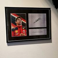 Charles Leclerc(Formula1) Autografo Poster Cornice