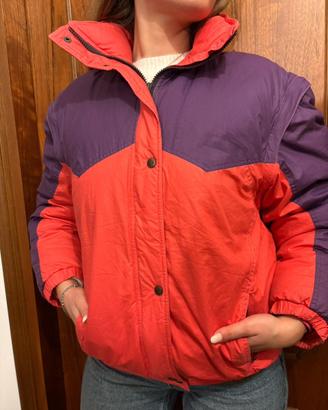 Giacca da neve vintage vera piuma d'oca