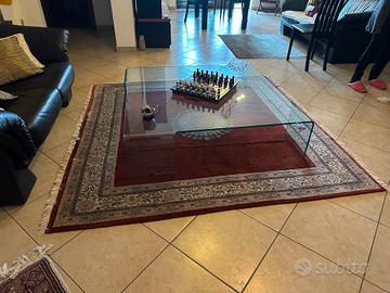 Tavolo soggior vetro curvato FIAM L126 P126 H30