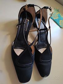 Chanel camoscio blu 37 e mezzo Carucci Roma