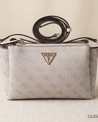 GUESS Noelle Tri Compartment Crossbody Bone Logo