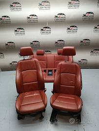 Set sedili in pelle rosso bmw serie 1 e82 120d cou