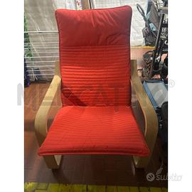 POLTRONA IKEA SEDUTA ROSSA