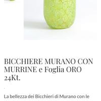 Bicchieri vetro di murano