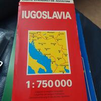 cartina stradale Iugoslavia 