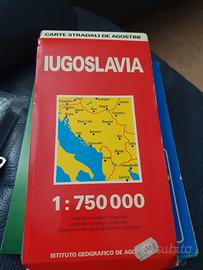 cartina stradale Iugoslavia 