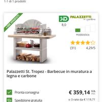 barbecue in muratura mai usato ancora confezionato