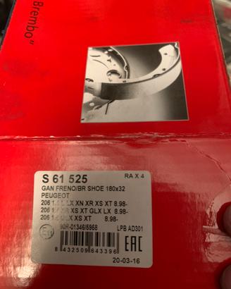 2 ganasce brembo per peugeot 206