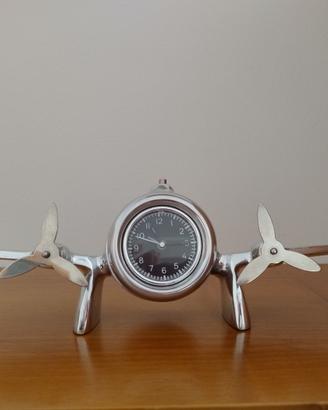 Orologio Aereo Vintage da tavolo in metallo