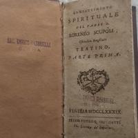 Libro antico "Combattimento Spiritual "