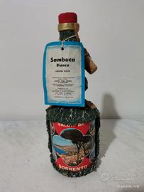 Bottiglia vintage finto legno cartolina Sorrento