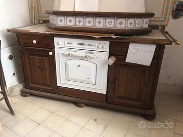 Mobili cucina cappa credenza legno massello rustic