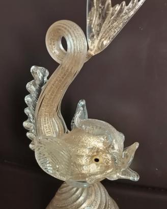 Vetri di Murano: Delfino stile Rinascimento oro