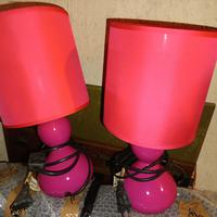 Coppia lampade da tavolo moderne rosa/fucsia – fun