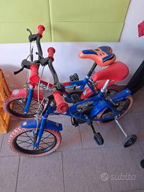 Coppia di bici spiderman 12'' 