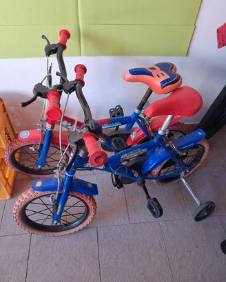 Coppia di bici spiderman 12'' 