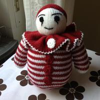 Bambola di lana fatta a mano (Pierrot)