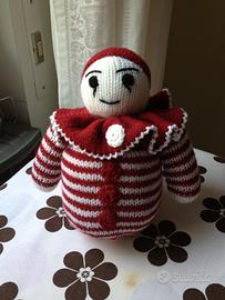 Bambola di lana fatta a mano (Pierrot)