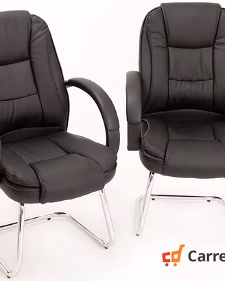 Coppia poltroncine ospite da ufficio modello Smoke