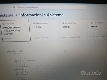 NOTEBOOK hp pro 250 G7 12gb/M2 256