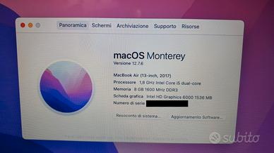 MacBook Air 13” (2017) i5 – 8GB RAM – SSD – 230€