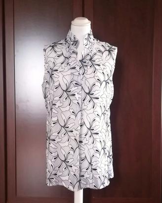 Camicia a fiori bianco blu Naracamicie - tg.L