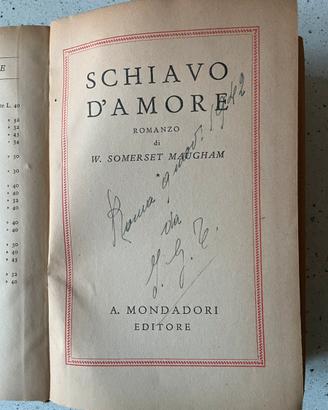 Libro d’epoca “Schiavo d’amore” di Somerset Maugha