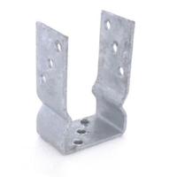 Supporto palo legno ad U  da 9cm. Staffa ad U.