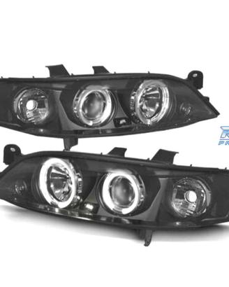 FARI PER OPEL VECTRA B 99-02 ANGEL EYES FONDO NERO