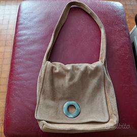 Borsa pelle scamosciata