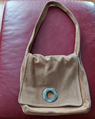 Borsa pelle scamosciata