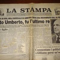 GIORNALE 1983: MORTE ULTIMO RE D’ITALIA UMBERTO