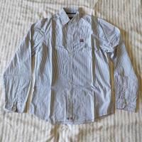 camicia a strisce celesti