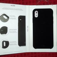 COVER PURO ICON NERO PER iPHONE X IN SILICONE