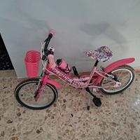 bici bambina con cestello cavalletto sport estate