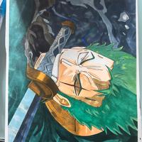 Disegni stile anime realizzati a mano su foglio A3