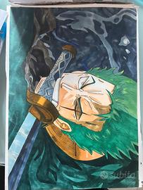 Disegni stile anime realizzati a mano su foglio A3