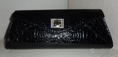 Pochette nera con strass - usata - vintage