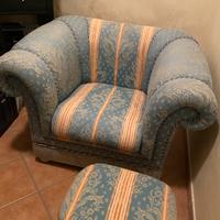 Poltrona Bergere con Pouf combinato