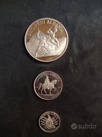TRITTICO   MONETE   ARGENTO 999°° ALBANIA  (PROOF)