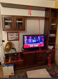 MOBILE SOGGIORNO IN NOCE – ARTIGIANALE