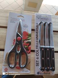 Set coltelli universali+forbici multiuso.